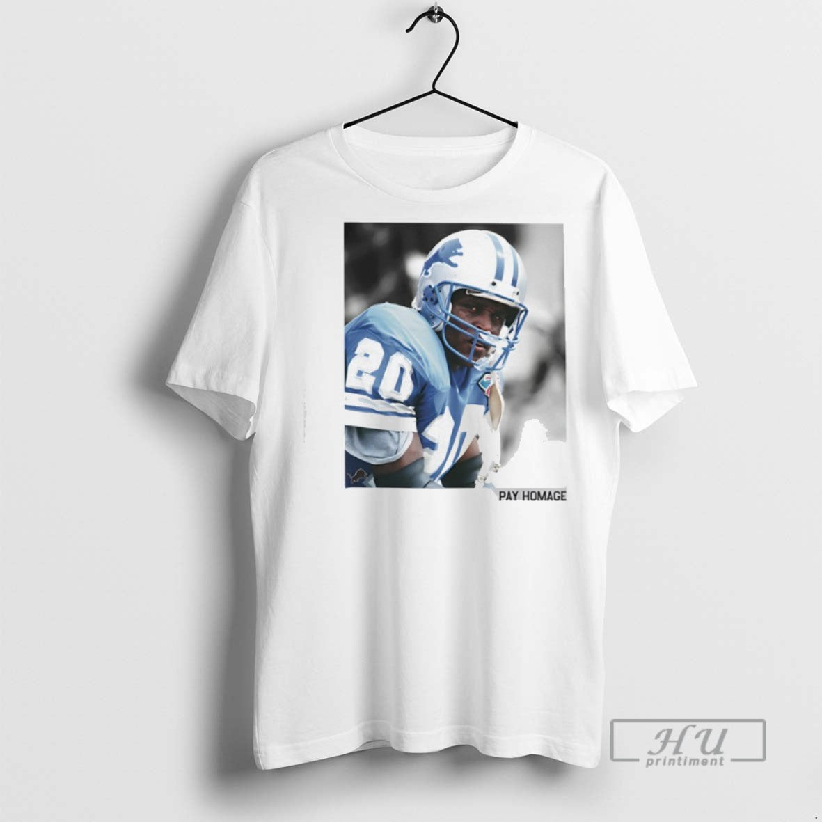 New Barry Sanders Detroit Lions Pay Homage - Adult & Kids T-Shirts, Sweatshirts & Hoodies apparel design preview 1