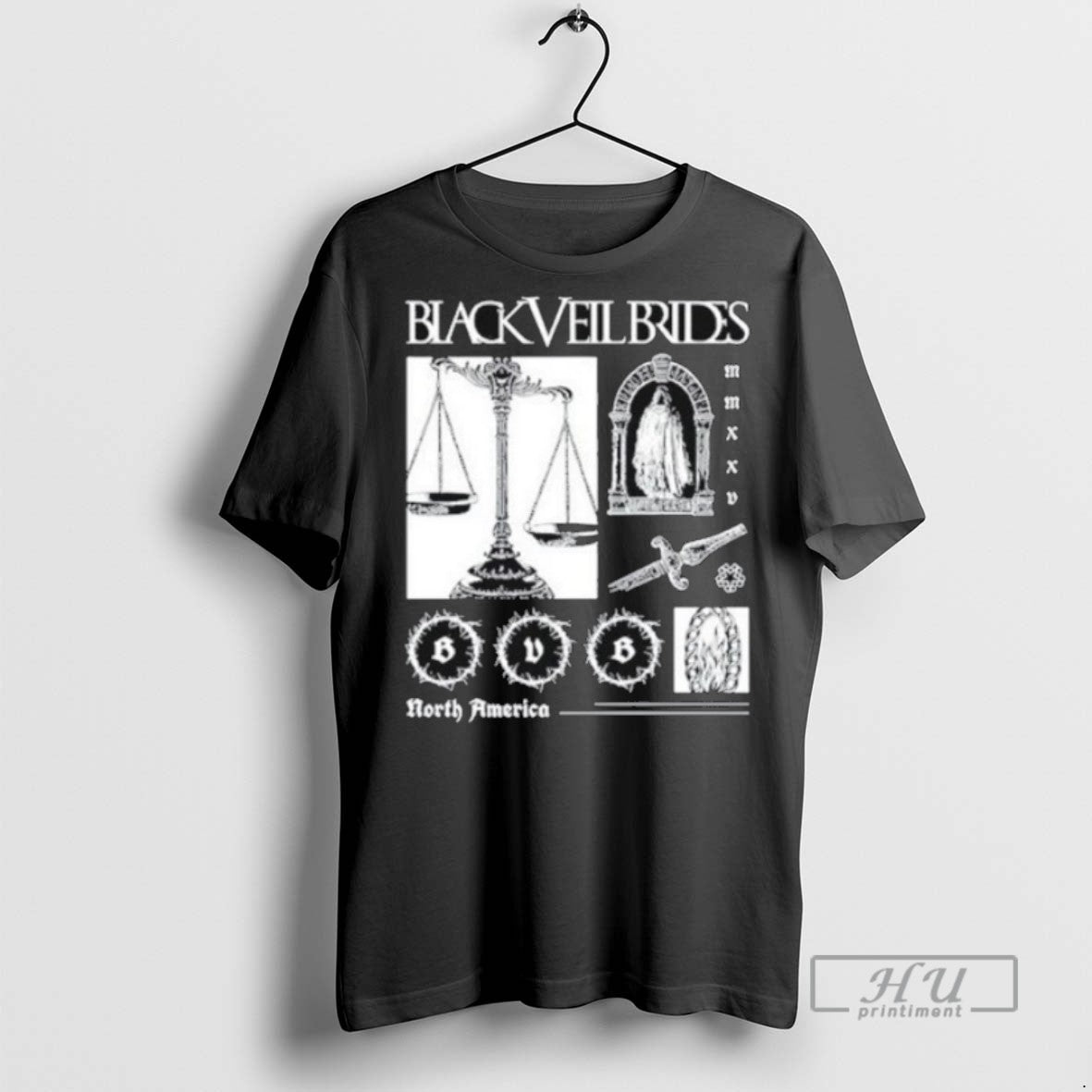 New Black Veil Brides Scaled Of Justice 2025 - Adult & Kids T-Shirts, Sweatshirts & Hoodies apparel design preview 1