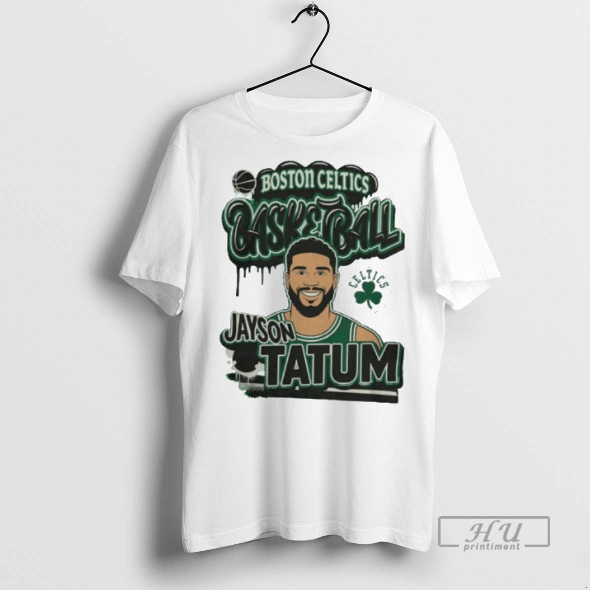 New Boston Celtics Jayson Tatum Basketball Cartoon - Adult & Kids T-Shirts, Sweatshirts & Hoodies apparel design preview 1