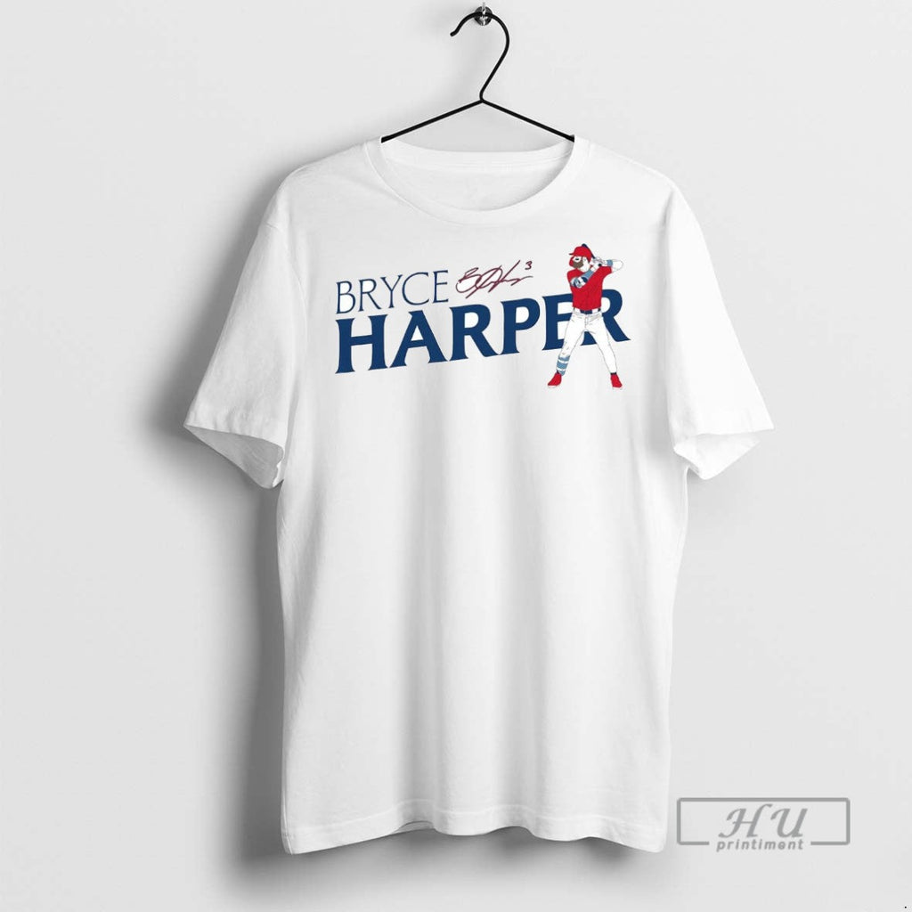 New Bryce Harper Batting Signature Phillies - Adult & Kids T-Shirts, Sweatshirts & Hoodies apparel design preview 1