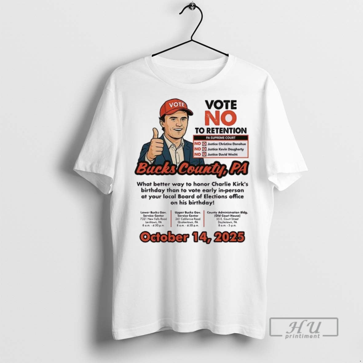 New Bucks County What Better Way To Honor Charlie - Adult & Kids T-Shirts, Sweatshirts & Hoodies apparel design preview 1