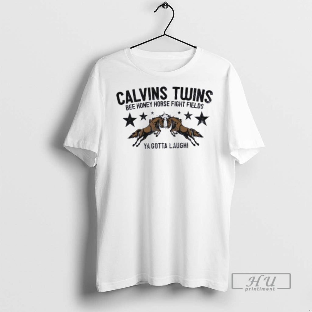 New Calvins Twins Bee Honey Horse Fight Fields Ya - Adult & Kids T-Shirts, Sweatshirts & Hoodies apparel design preview 1