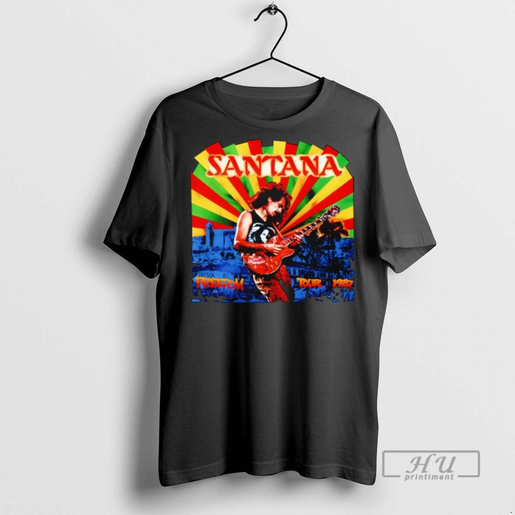 New Carlos Santana 1987 Freedom Band - Adult & Kids T-Shirts, Sweatshirts & Hoodies apparel design preview 1