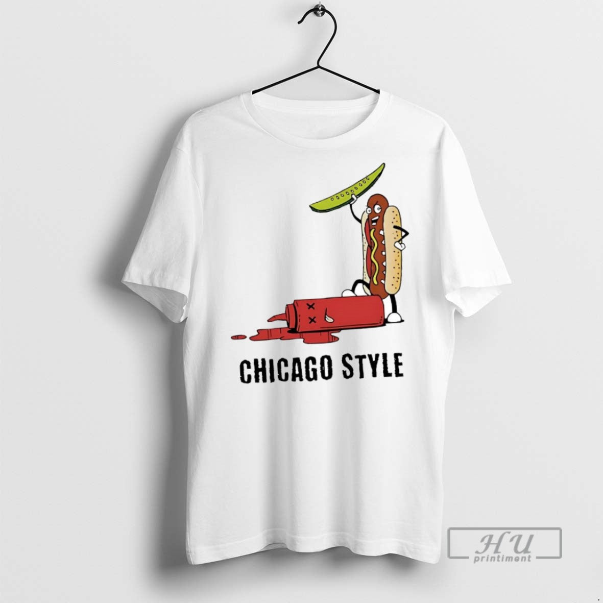 New Chicago Dog Wins Beats Tomato Ketchup - Adult & Kids T-Shirts, Sweatshirts & Hoodies apparel design preview 1