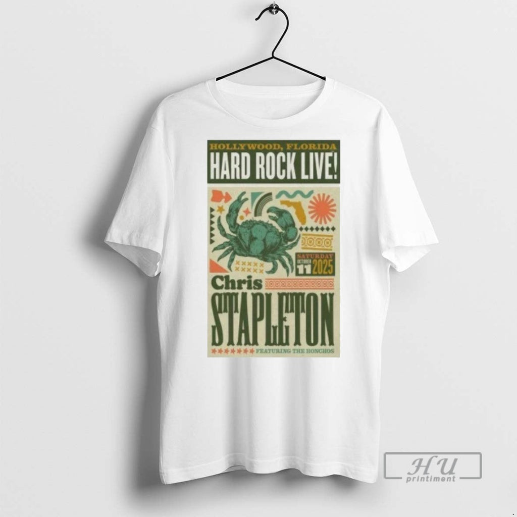 New Chris Stapleton Oct 11 2025 Hollywood Fl - Adult & Kids T-Shirts, Sweatshirts & Hoodies apparel design preview 1