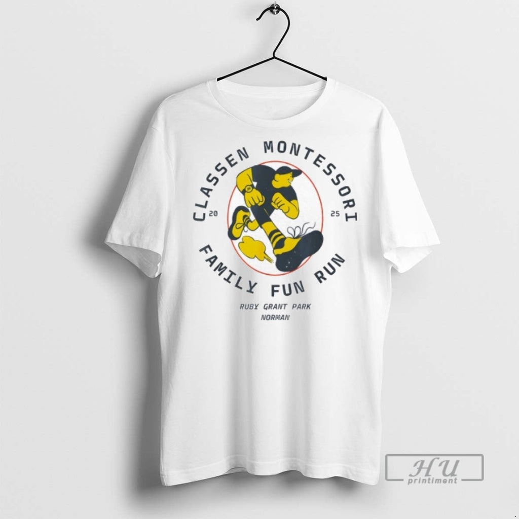 New Classen Montessori School Family Fun Run 2025 - Adult & Kids T-Shirts, Sweatshirts & Hoodies apparel design preview 1