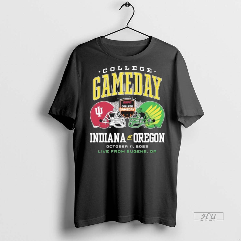 New College Gameday Indiana Vs Oregon Head To Graphic - Adult & Kids T-Shirts, Sweatshirts & Hoodies apparel design preview 1
