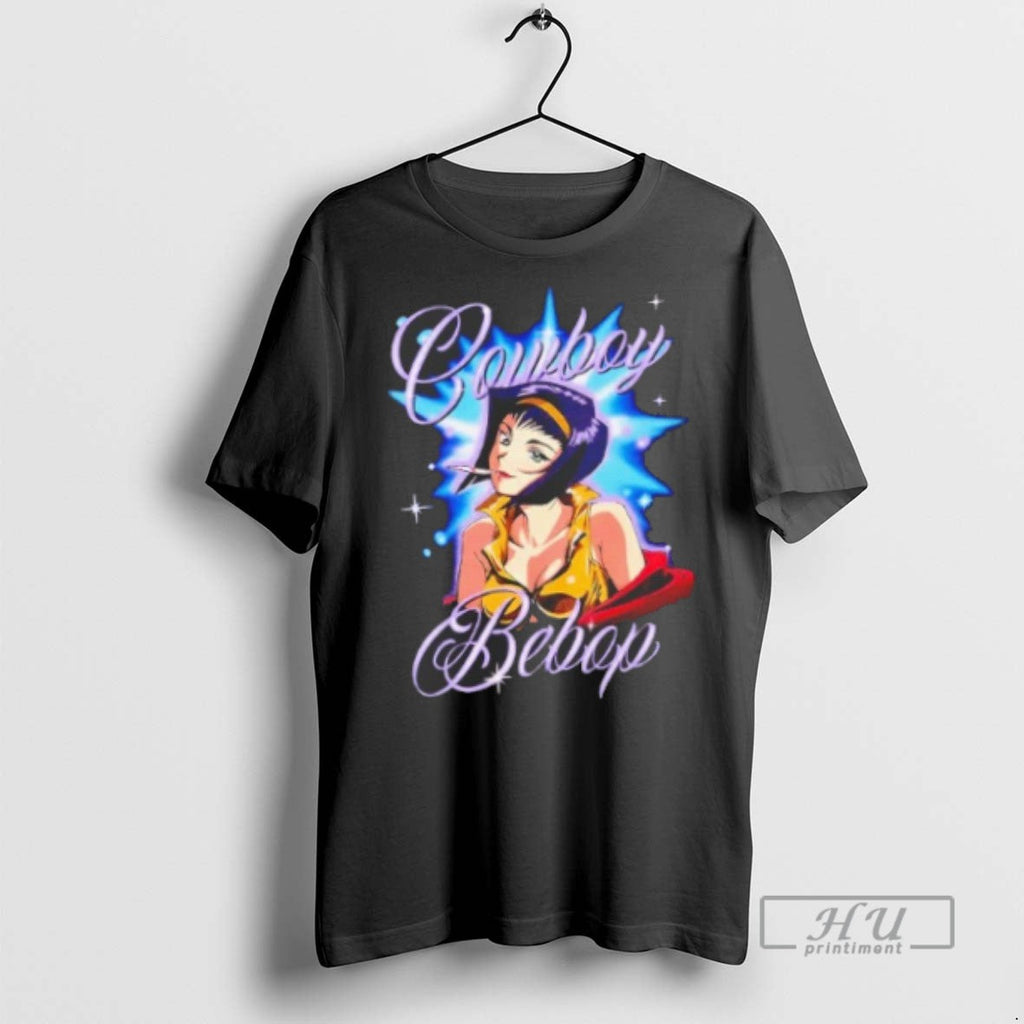 New Cowboy Bebop Faye Airbrush Portrait - Adult & Kids T-Shirts, Sweatshirts & Hoodies apparel design preview 1