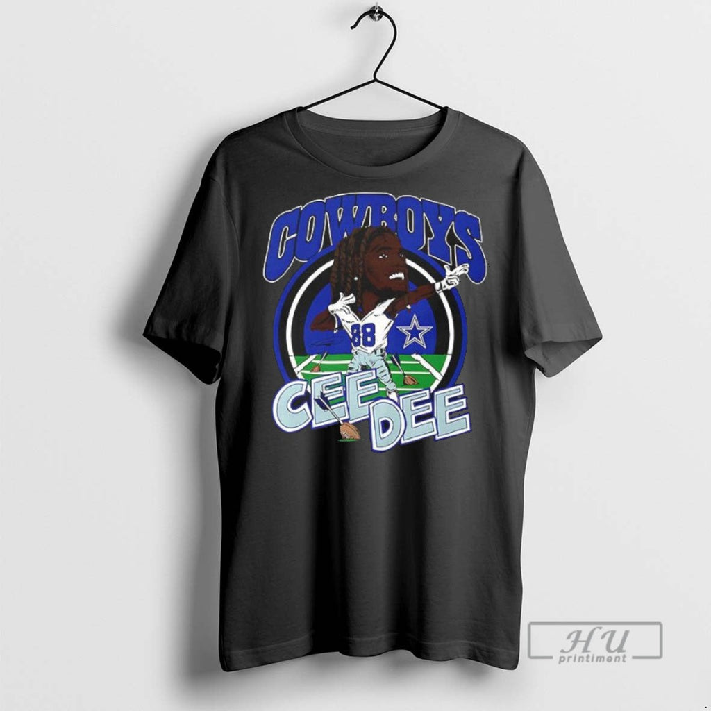 New Dallas Cowboys Ceedee Lamb Caricature Player - Adult & Kids T-Shirts, Sweatshirts & Hoodies apparel design preview 1