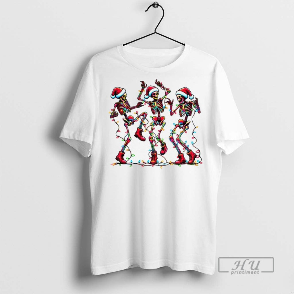 New Dancing Skeleton Santa Hat Merry Christmas 2025 - Adult & Kids T-Shirts, Sweatshirts & Hoodies apparel design preview 1