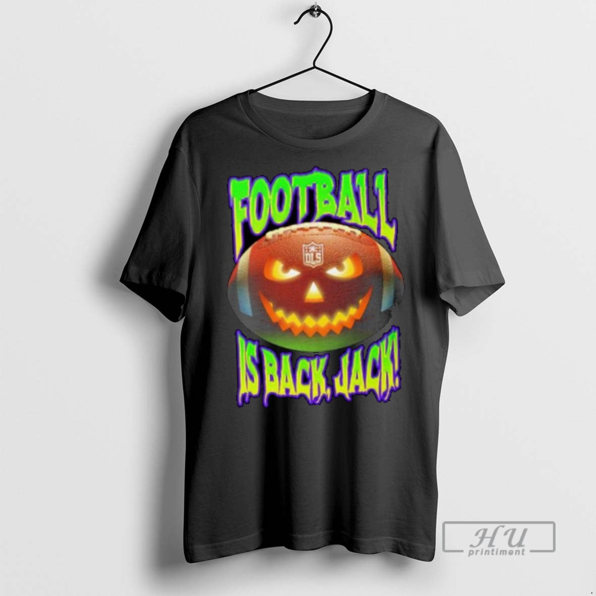New Football Is Back Jack Halloween Ornaments - Adult & Kids T-Shirts, Sweatshirts & Hoodies apparel design preview 1