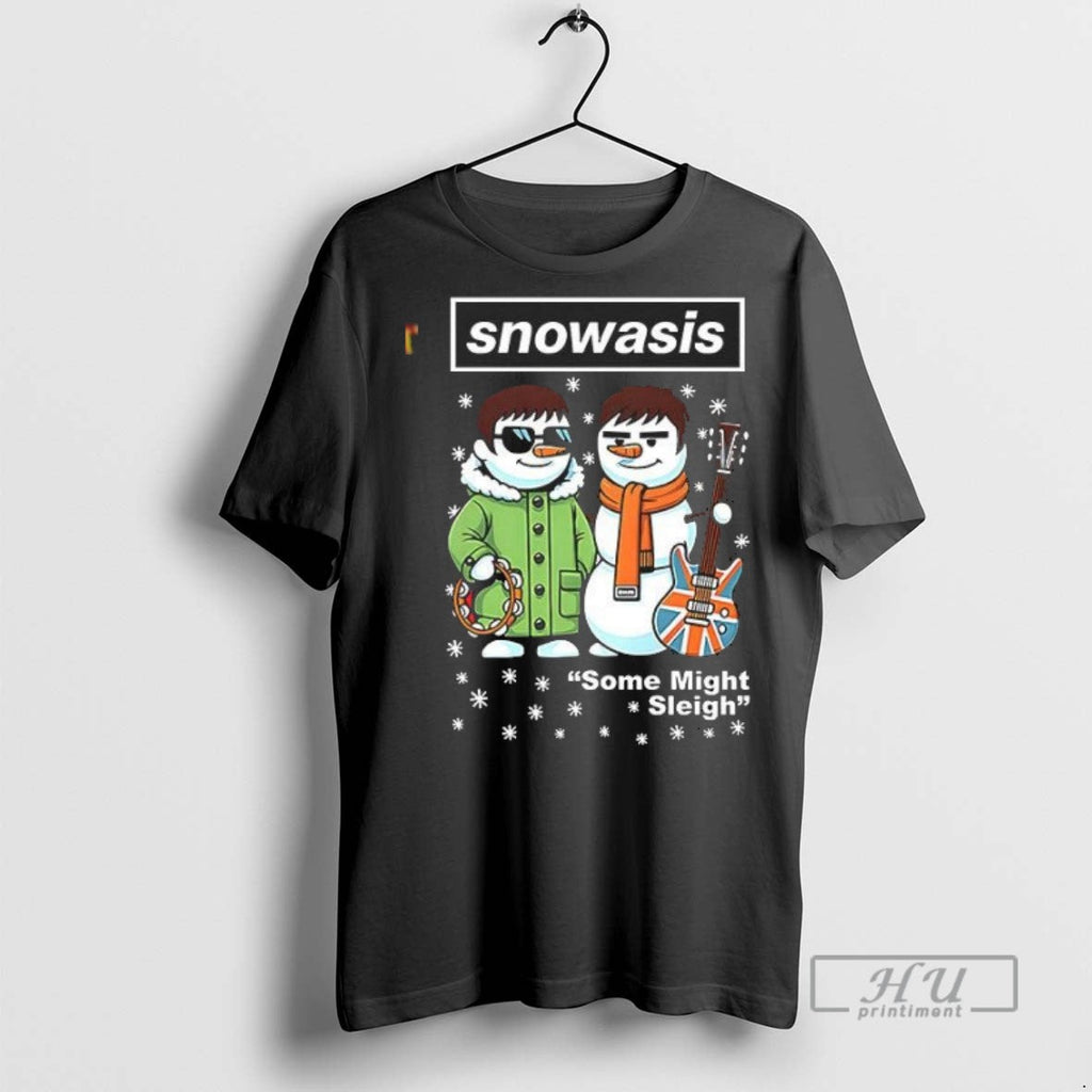 New Funny Snowasis Might Sleigh Xmas Music - Adult & Kids T-Shirts, Sweatshirts & Hoodies apparel design preview 1