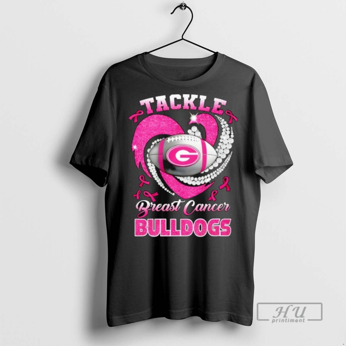 New Georgia Bulldogs Tide Breast Cancer Awareness - Adult & Kids T-Shirts, Sweatshirts & Hoodies apparel design preview 1