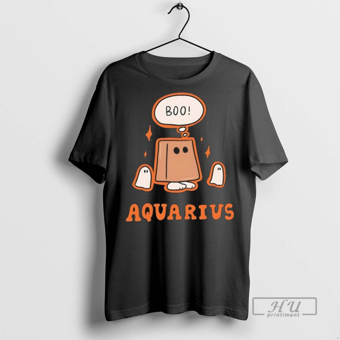 New Ghost Boo Aquarius - Adult & Kids T-Shirts, Sweatshirts & Hoodies apparel design preview 1
