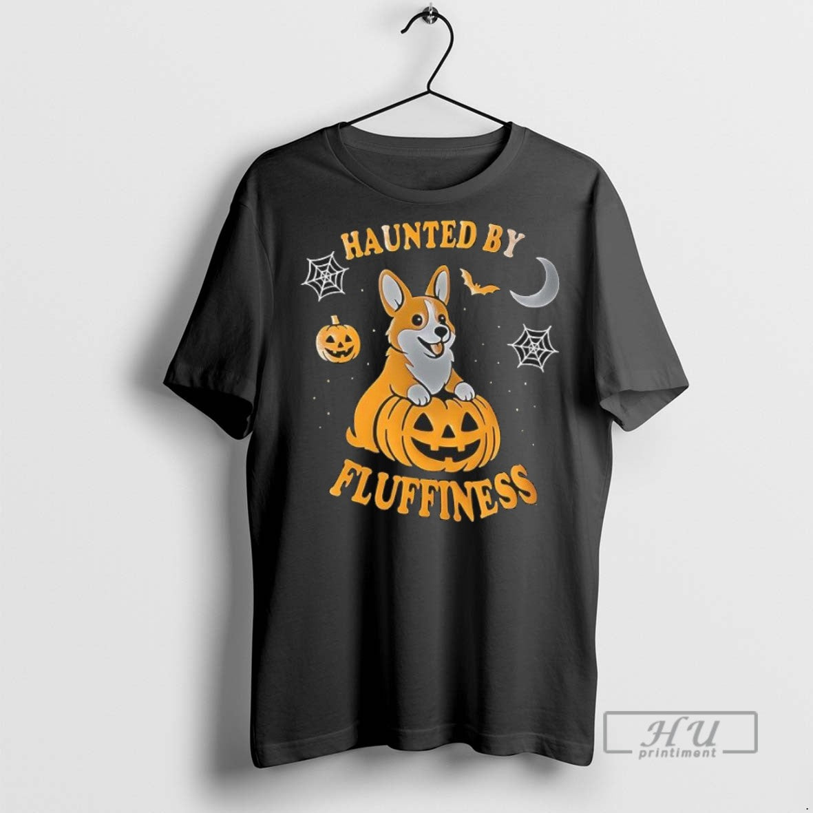 New Haunted By Fluffiness Halloween - Adult & Kids T-Shirts, Sweatshirts & Hoodies apparel design preview 1