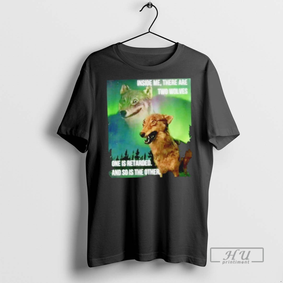 New Inside Me There Are Two Wolves Meme - Adult & Kids T-Shirts, Sweatshirts & Hoodies apparel design preview 1