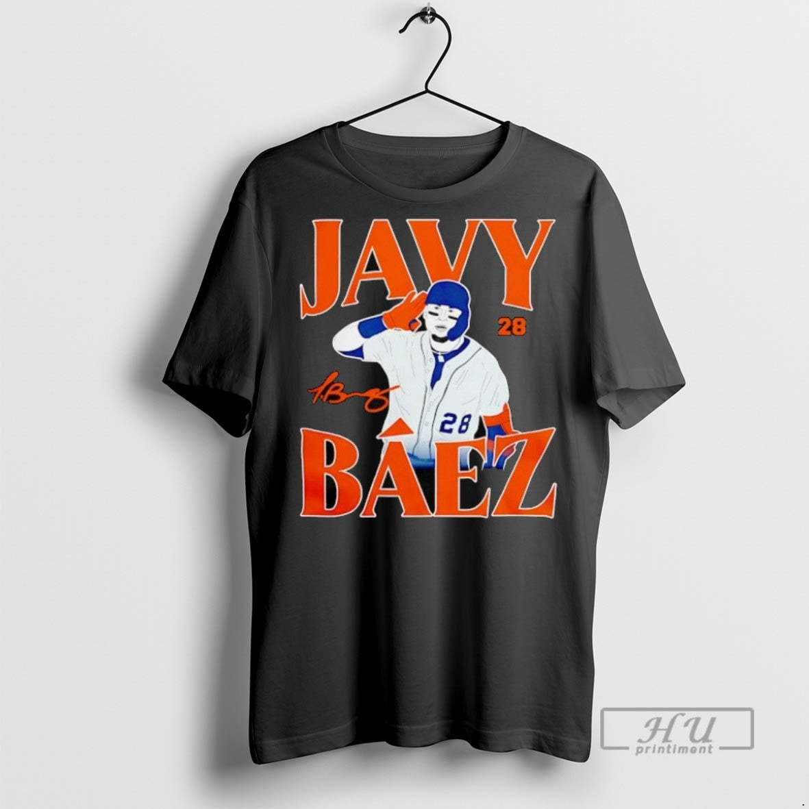 New Javy Baez Detroit Tigers Baseball Signature - Adult & Kids T-Shirts, Sweatshirts & Hoodies apparel design preview 1