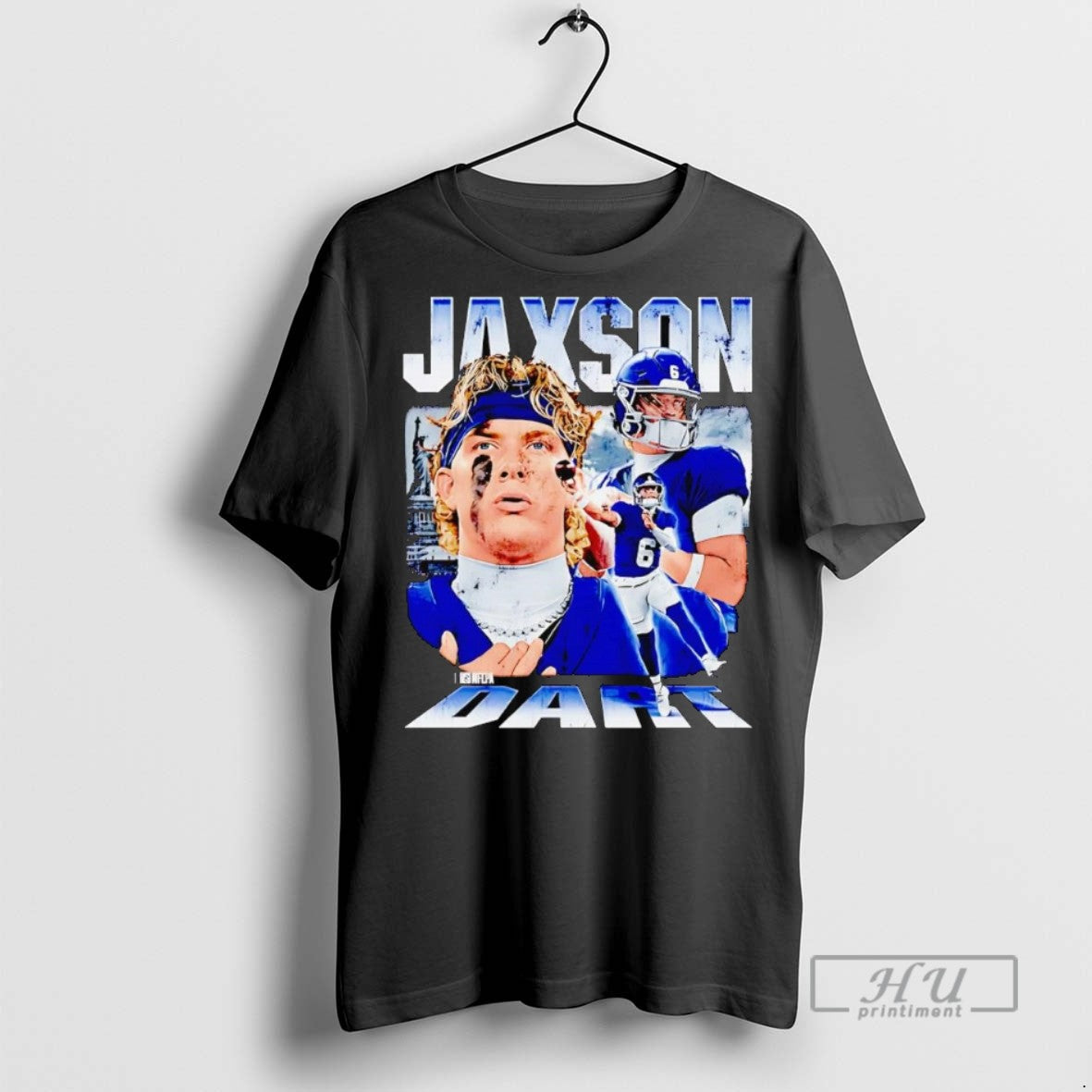 New Jaxson Dart Triple Player York Giants - Adult & Kids T-Shirts, Sweatshirts & Hoodies apparel design preview 1