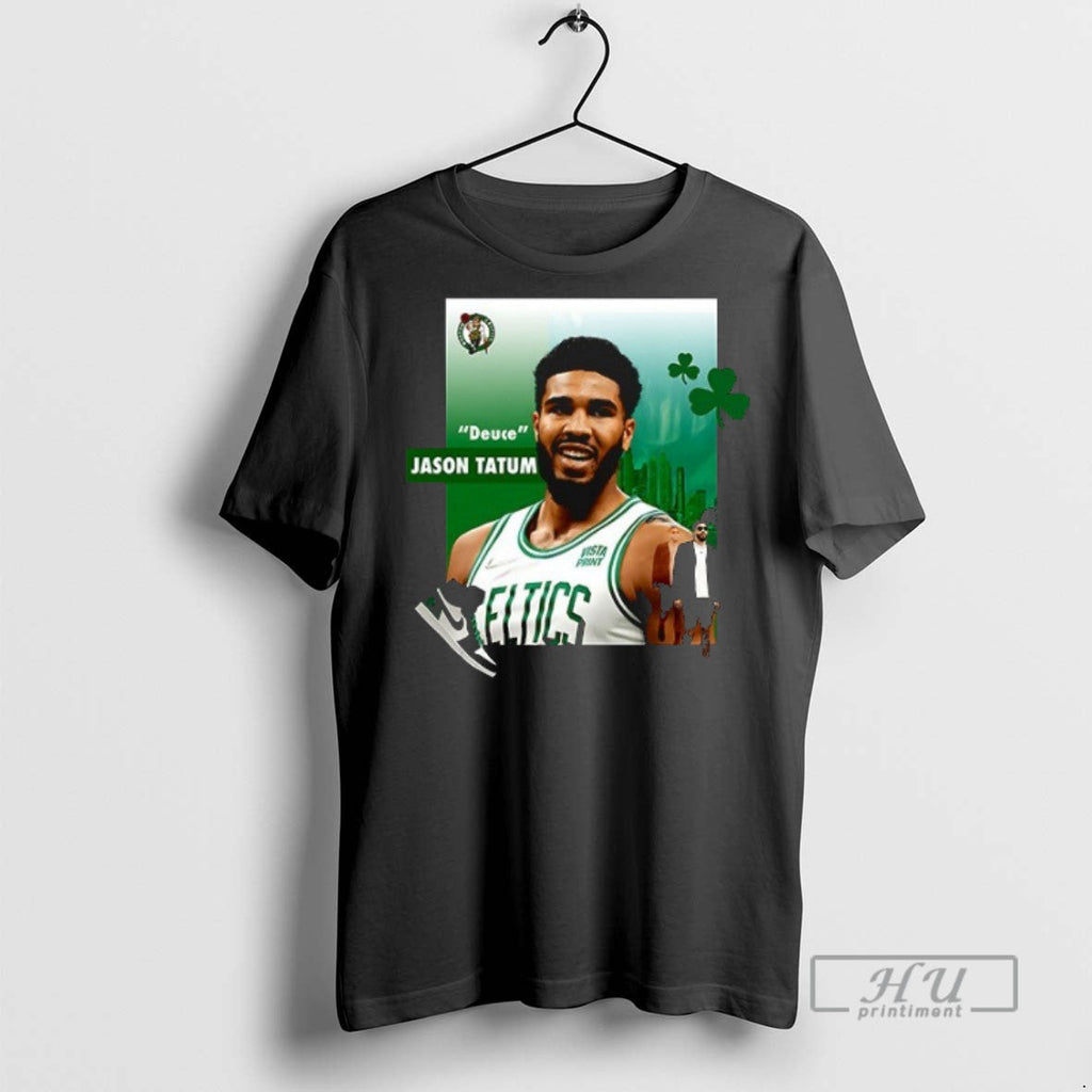 New Jayson Tatum Deuce Boston Celtics Collage Court - Adult & Kids T-Shirts, Sweatshirts & Hoodies apparel design preview 1