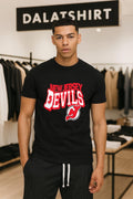 New Jersey Devils Red Brick State Map NHL Hockey Team - Adult & Kids T-Shirts, Sweatshirts & Hoodies apparel design preview 1