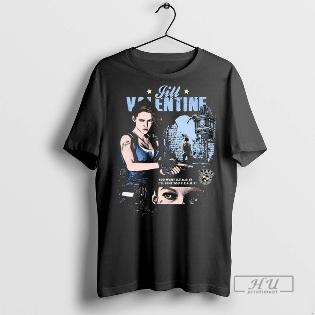 New Jill Valentine You Want Stars Ill Give Resident - Adult & Kids T-Shirts, Sweatshirts & Hoodies apparel design preview 1