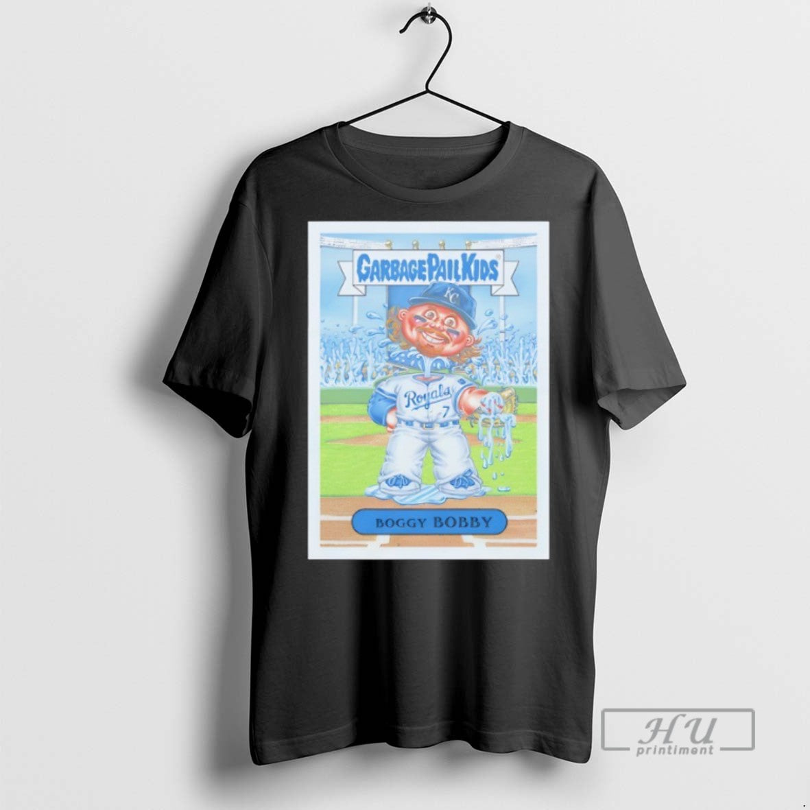 New Kansas City Royals Garbage Pail Kids Boggy Bobby - Adult & Kids T-Shirts, Sweatshirts & Hoodies apparel design preview 1