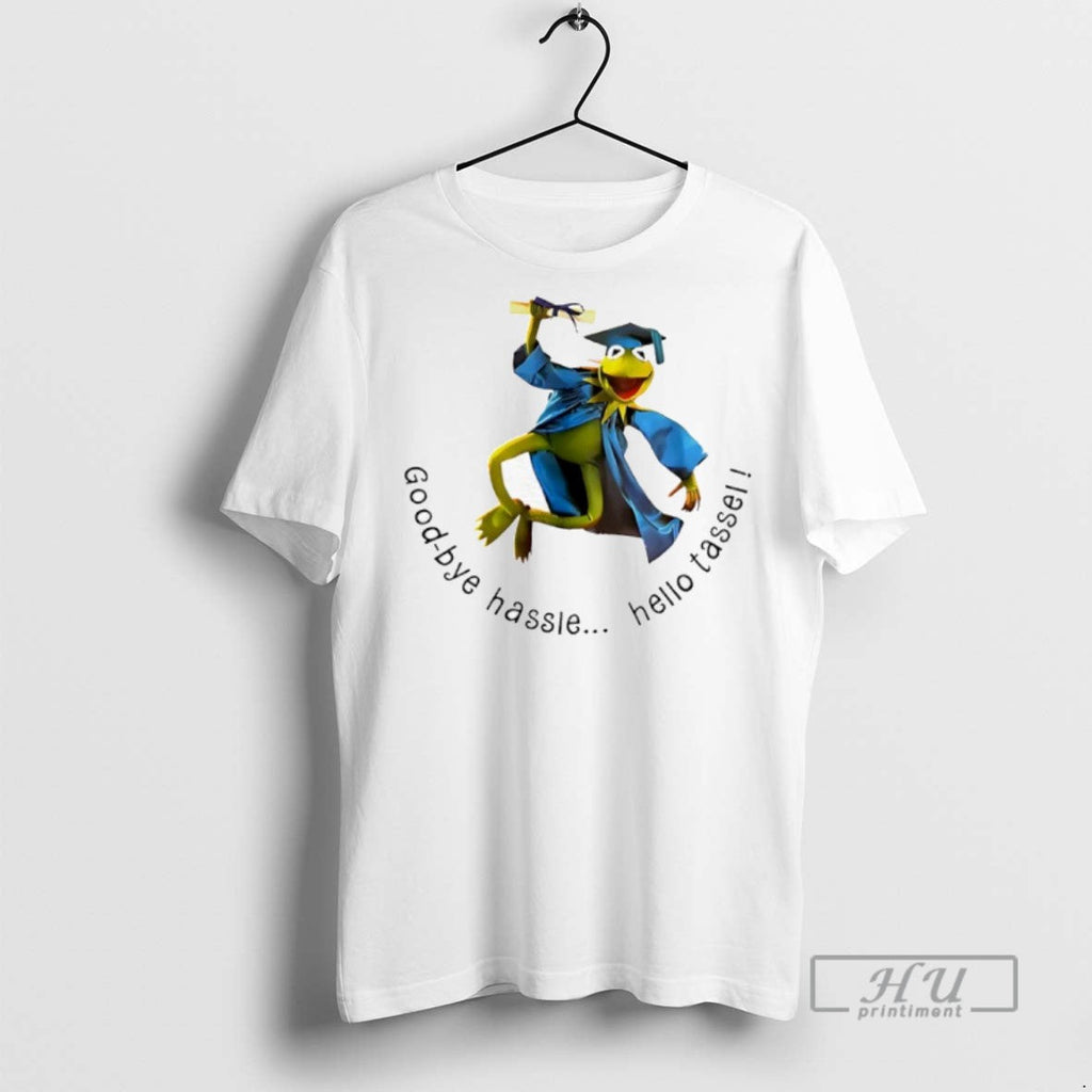 New Kermit Frog Graduation Goodbye Hassie Hello Tasse - Adult & Kids T-Shirts, Sweatshirts & Hoodies apparel design preview 1