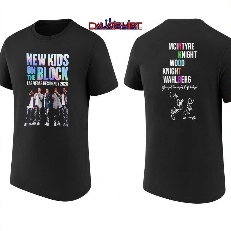 New Kids On Block The Las Vegas Residency 2026 - Adult & Kids T-Shirts, Sweatshirts & Hoodies apparel design preview 1