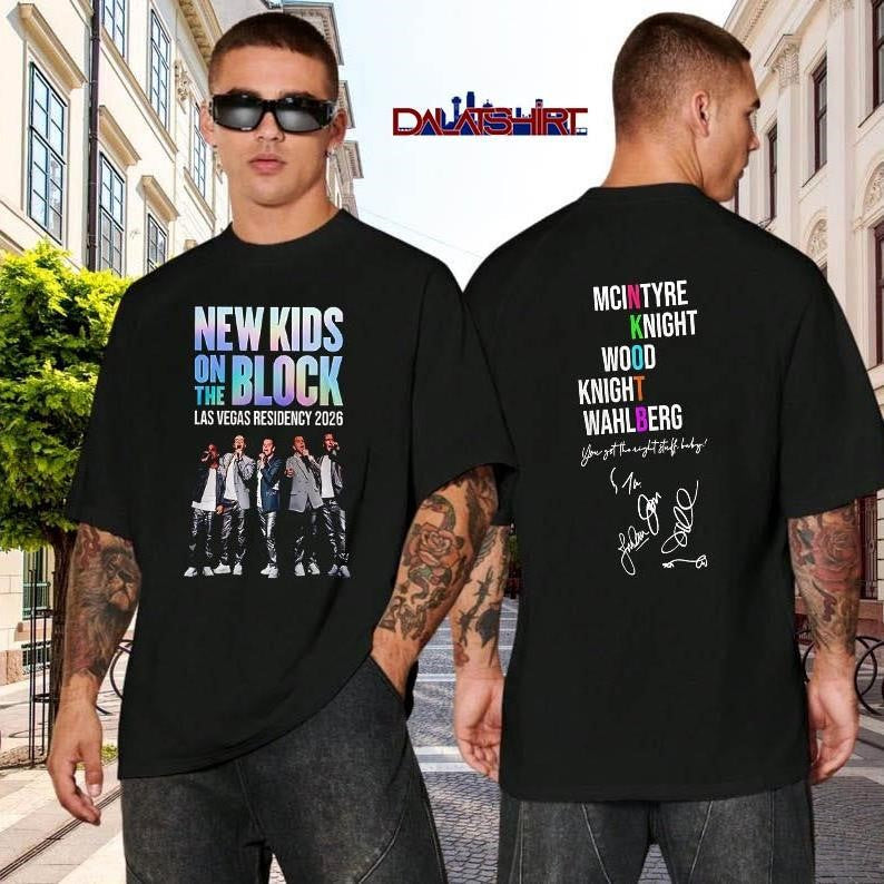 New Kids On Block The Las Vegas Residency 2026 - Adult & Kids T-Shirts, Sweatshirts & Hoodies apparel design preview 2