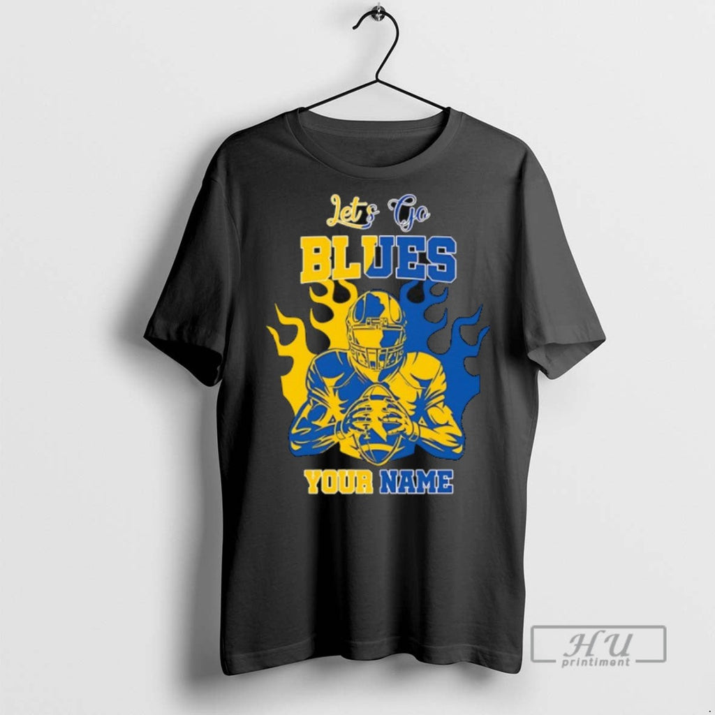 New Lets Go Blues Your Name Michigan Wolverines - Adult & Kids T-Shirts, Sweatshirts & Hoodies apparel design preview 1