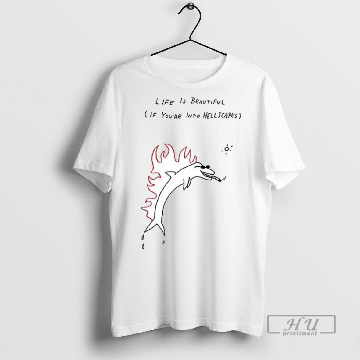 New Life Is Beautiful If Youre Into Hellscapes - Adult & Kids T-Shirts, Sweatshirts & Hoodies apparel design preview 1