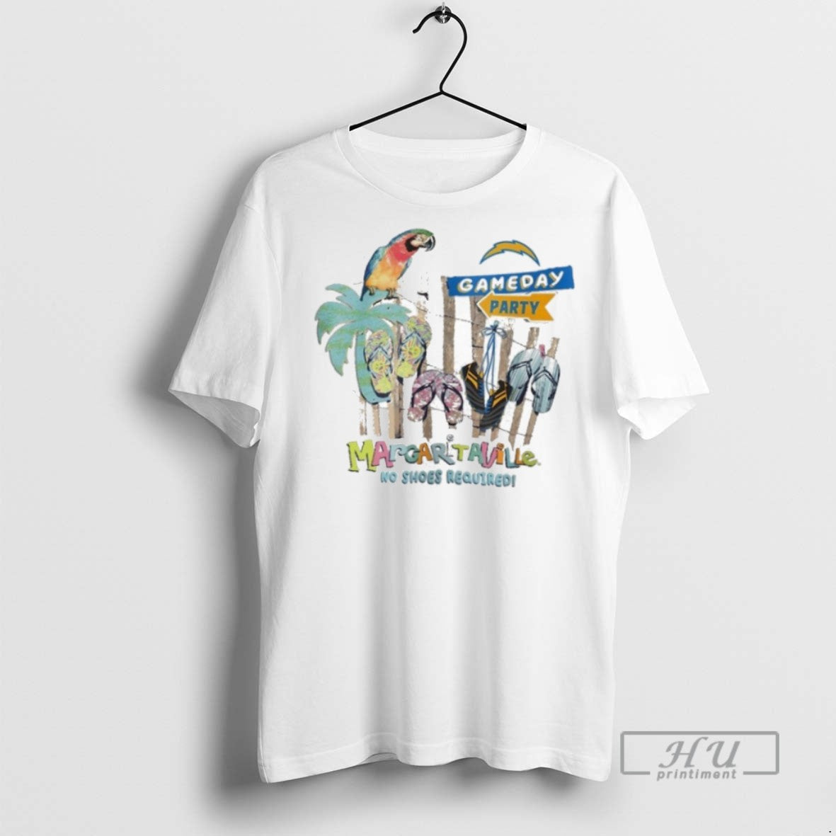 New Los Angeles Chargers Gameday Party Margaritaville - Adult & Kids T-Shirts, Sweatshirts & Hoodies apparel design preview 1