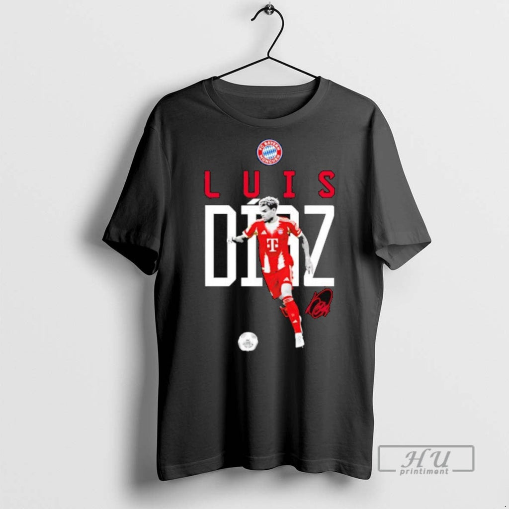 New Luis Diaz Fc Bayern Munich Logo Signature - Adult & Kids T-Shirts, Sweatshirts & Hoodies apparel design preview 1