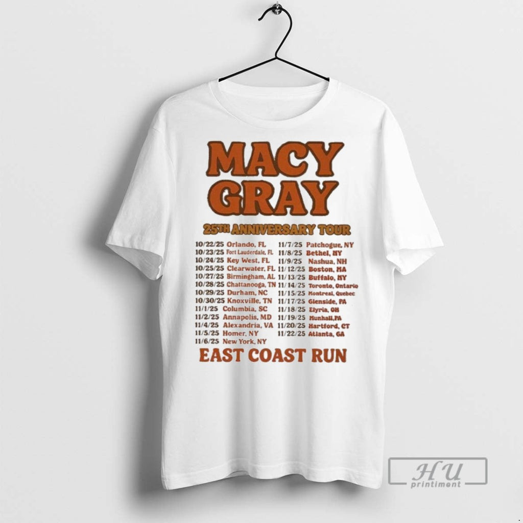 New Macy Gray East Coast Run 25th Anniversary Tour - Adult & Kids T-Shirts, Sweatshirts & Hoodies apparel design preview 1