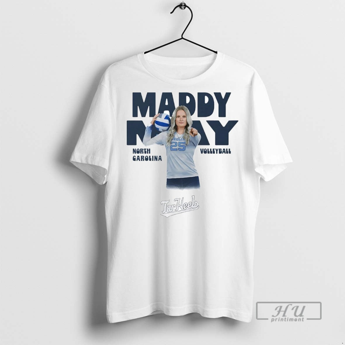 New Maddy May Illustrated North Carolina Volleyball - Adult & Kids T-Shirts, Sweatshirts & Hoodies apparel design preview 1
