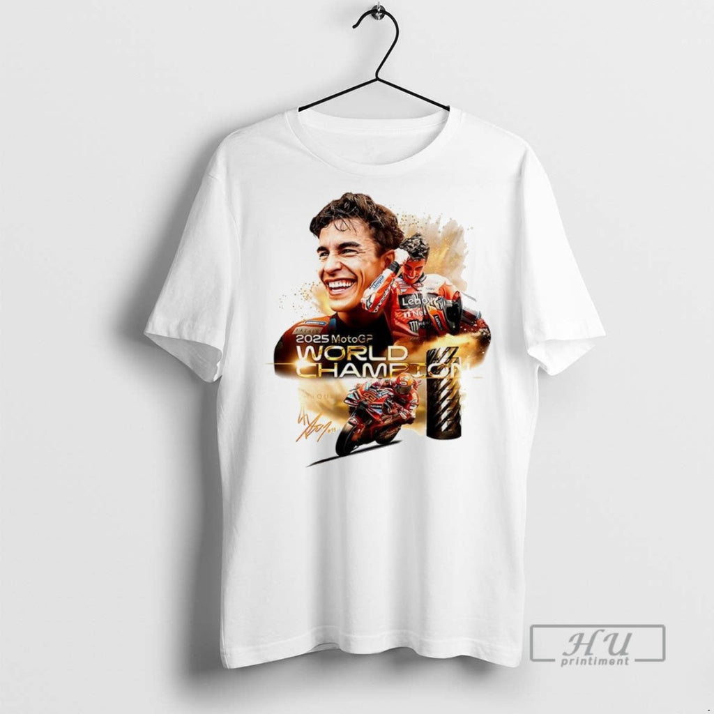 New Marc Marquez Ducati Lenovo Team Motogp 2025 World - Adult & Kids T-Shirts, Sweatshirts & Hoodies apparel design preview 1