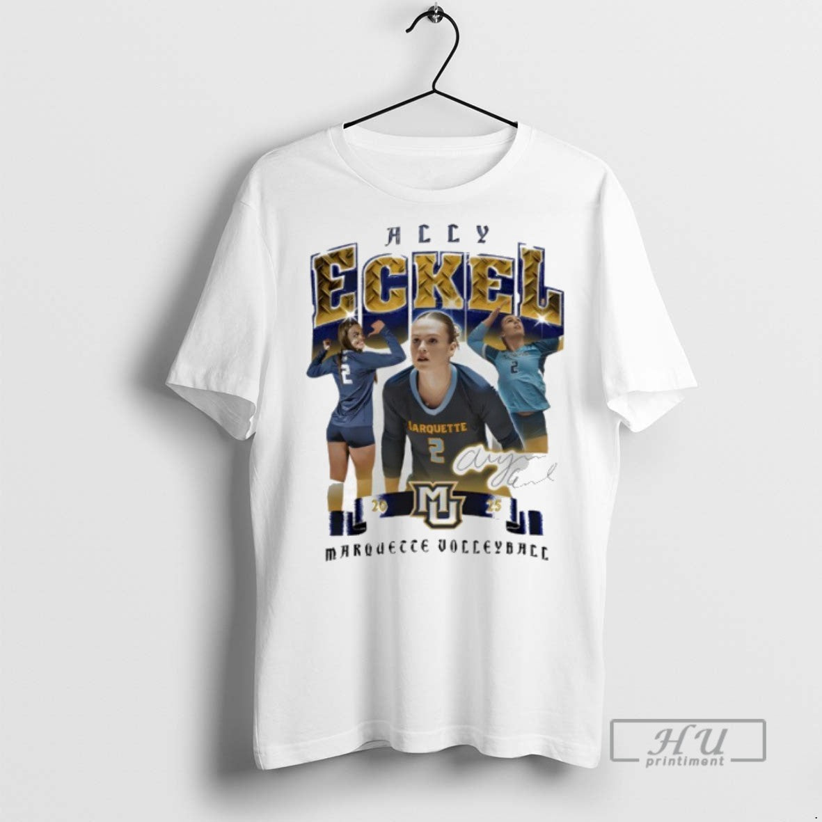 New Marquette Volleyball Allyson Eckel Graphic - Adult & Kids T-Shirts, Sweatshirts & Hoodies apparel design preview 1