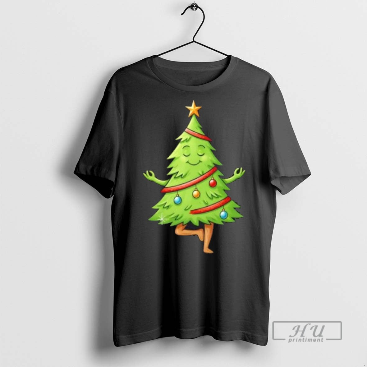 New Meditating Christmas Tree - Adult & Kids T-Shirts, Sweatshirts & Hoodies apparel design preview 1