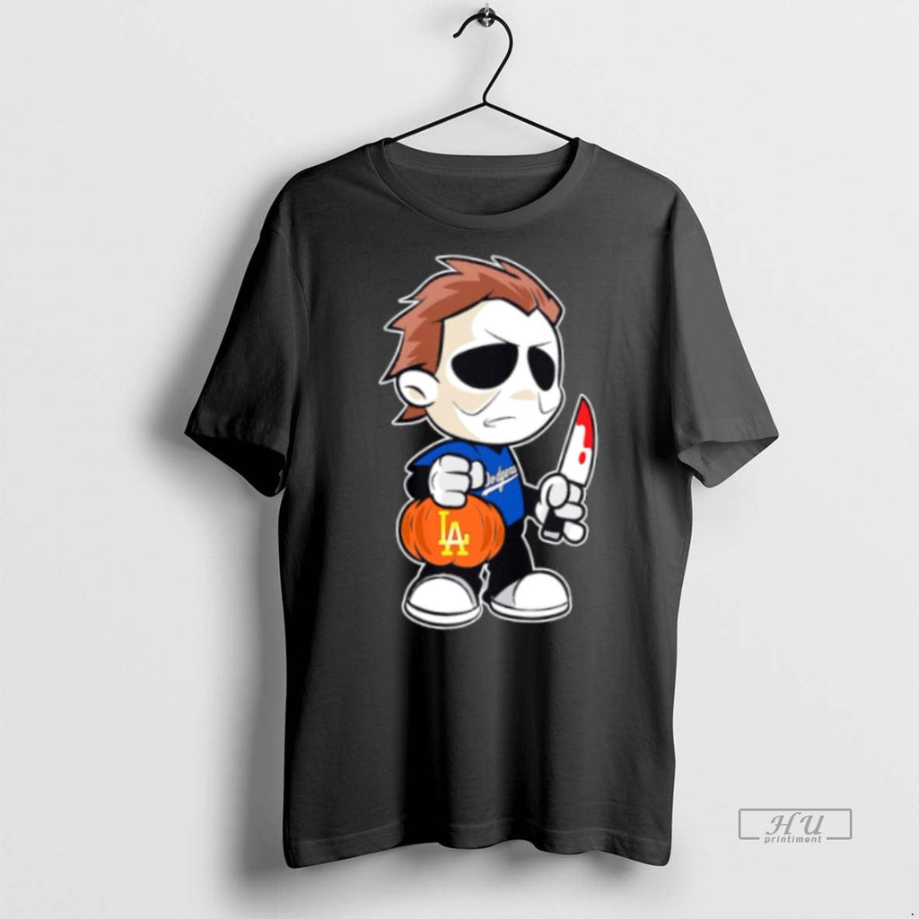 New Michael Myers Los Angeles Dodgers Halloween - Adult & Kids T-Shirts, Sweatshirts & Hoodies apparel design preview 1
