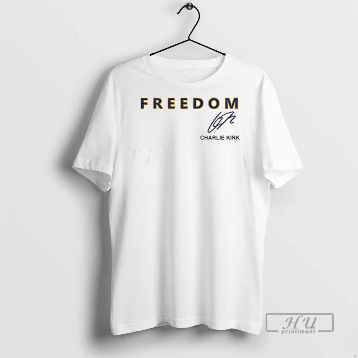 New Montana State X Charlie Kirk Freedom Signature - Adult & Kids T-Shirts, Sweatshirts & Hoodies apparel design preview 1