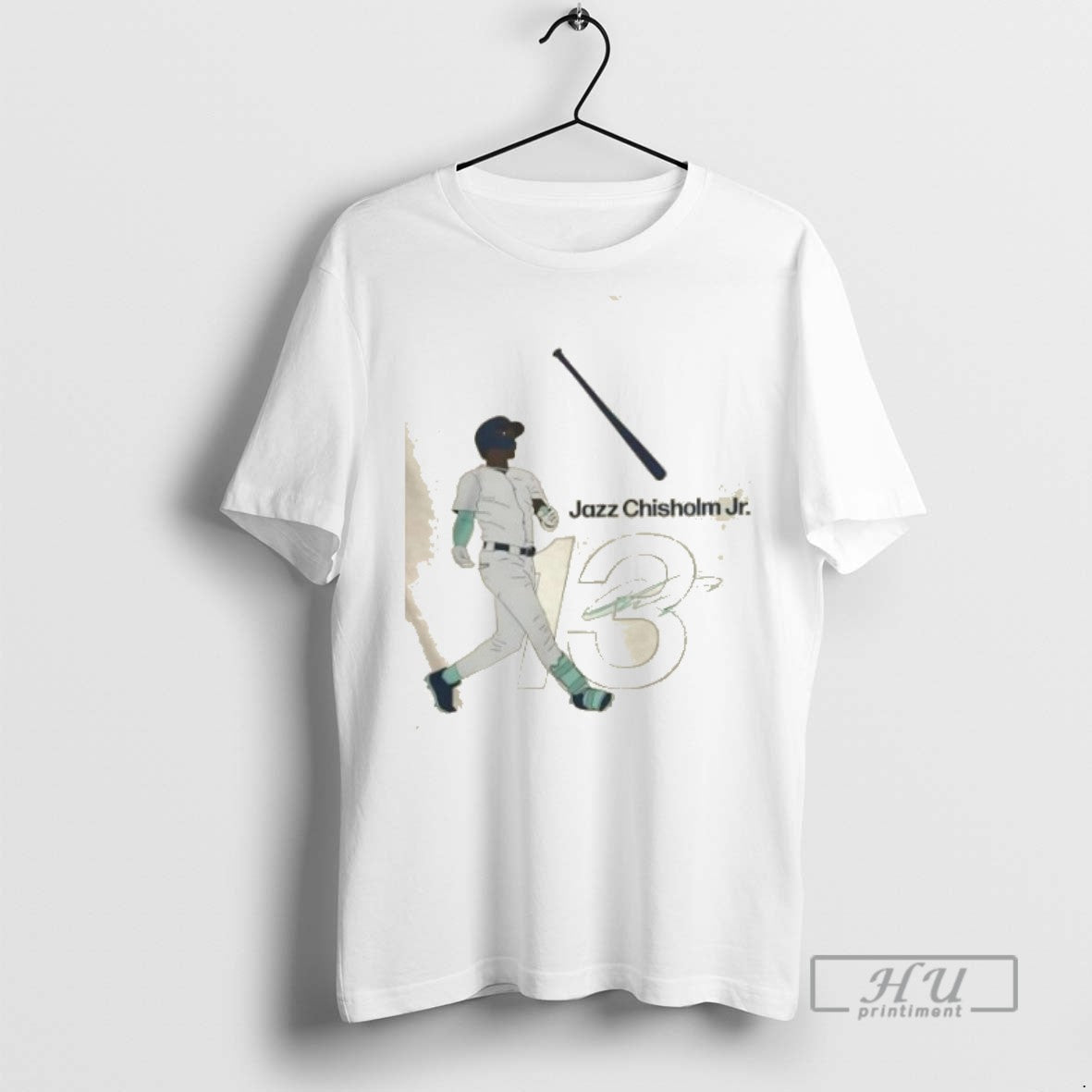 New York Yankees Jazz Chisholm Jr Bat Flip Signature - Adult & Kids T-Shirts, Sweatshirts & Hoodies apparel design preview 1
