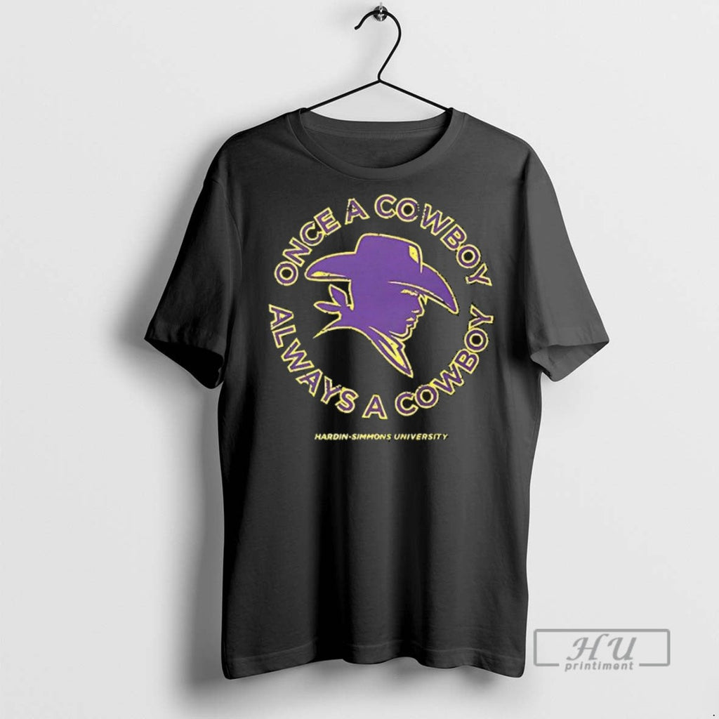 New Once A Cowboy Always Hardin Simmons University - Adult & Kids T-Shirts, Sweatshirts & Hoodies apparel design preview 1