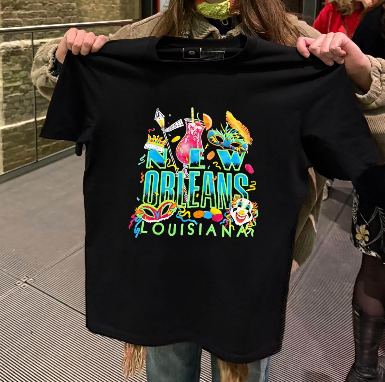 New Orleans Louisiana Mardi Gras Bourbon Street - Adult & Kids T-Shirts, Sweatshirts & Hoodies apparel design preview 2