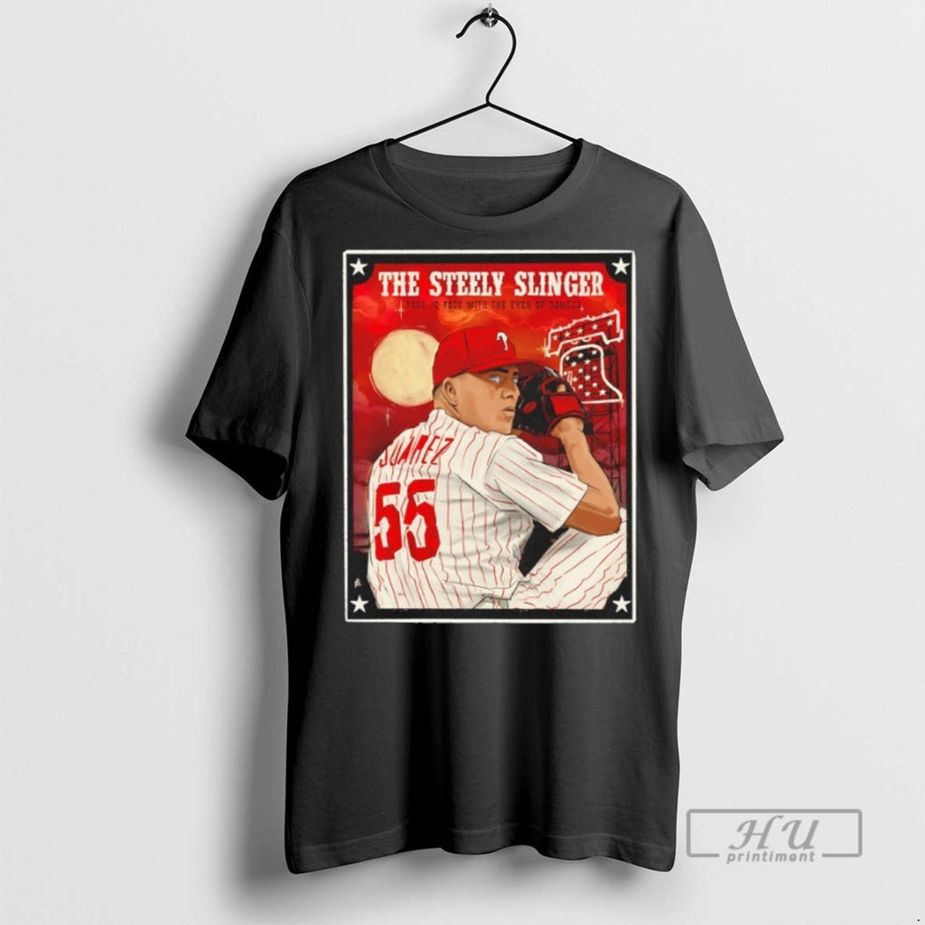 New Phillies Ranger Suarez The Steely Slinger Face To - Adult & Kids T-Shirts, Sweatshirts & Hoodies apparel design preview 1