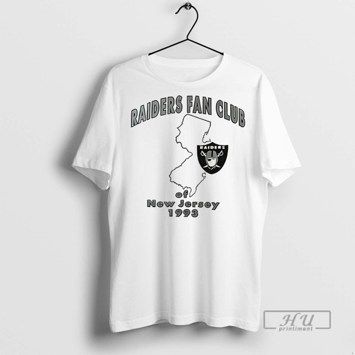 New Raiders Fan Club Of Jersey 1993 Vintage Football - Adult & Kids T-Shirts, Sweatshirts & Hoodies apparel design preview 1