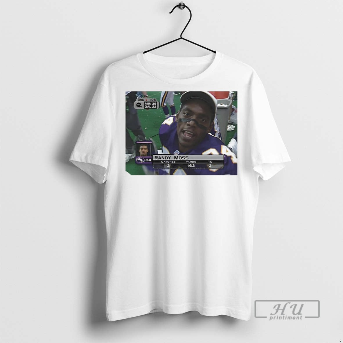 New Randy Moss On Thanksgiving In 1998 Celebration - Adult & Kids T-Shirts, Sweatshirts & Hoodies apparel design preview 1