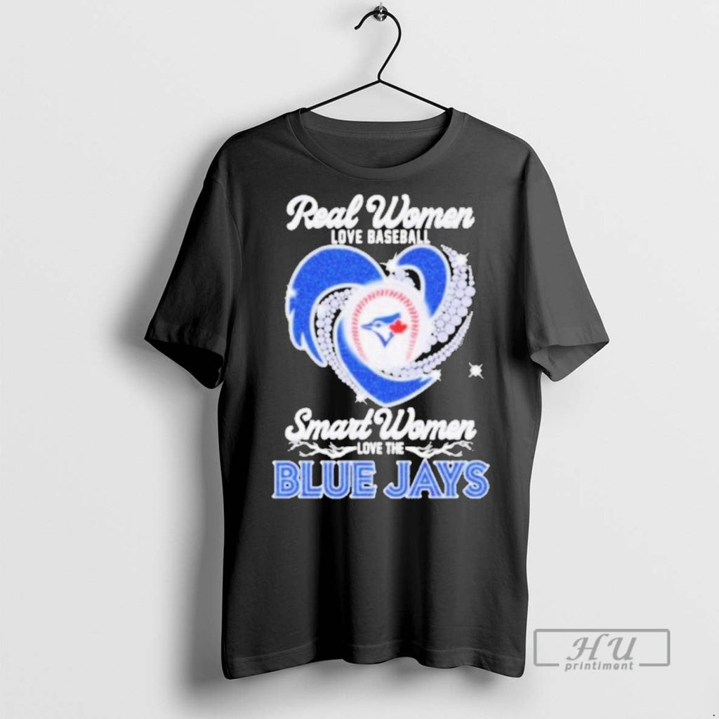 New Real Women Love Baseball Smart The Blue Jays - Adult & Kids T-Shirts, Sweatshirts & Hoodies apparel design preview 1
