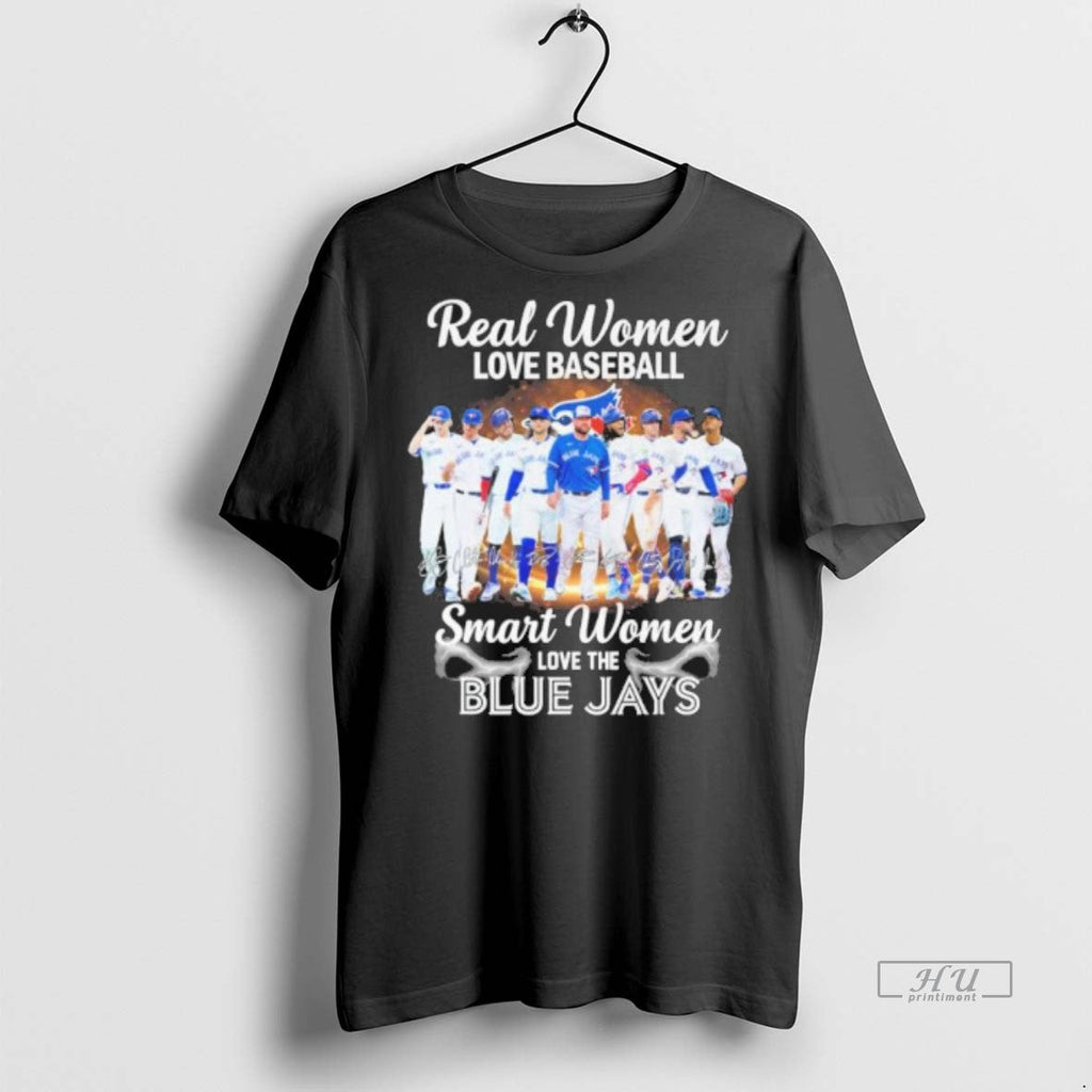 New Real Women Love Baseball Smart The Toronto Blue - Adult & Kids T-Shirts, Sweatshirts & Hoodies apparel design preview 1