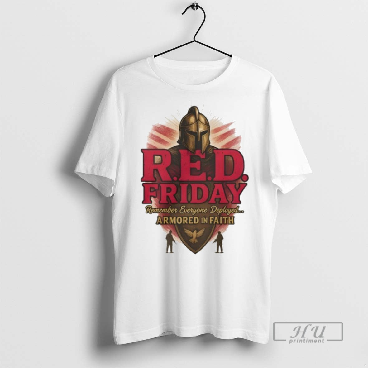 New Remember Everyone Deployed Armored In Faith - Adult & Kids T-Shirts, Sweatshirts & Hoodies apparel design preview 1