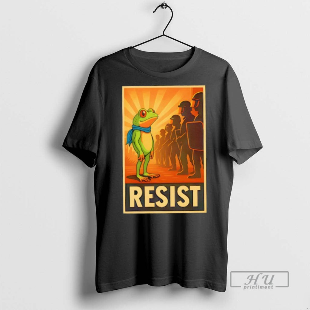 New Resist Portland Frog Anti Trump Fascism - Adult & Kids T-Shirts, Sweatshirts & Hoodies apparel design preview 1